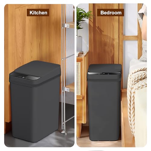 Image of Yatmung 4 Gallons Bathroom Trash Can Automatic Touchless - Smart Trash Can