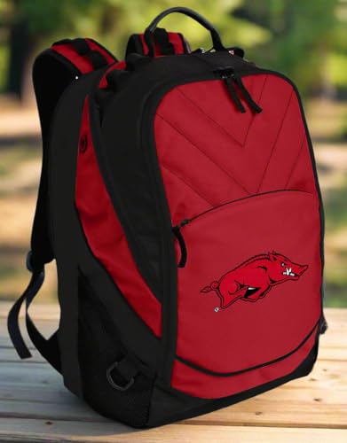 Image of Broad Bay University of Arkansas Backpack | Official Razorbacks Logo, Padded Laptop Computer Section, Premium 600 Denier Nylon Fabric,