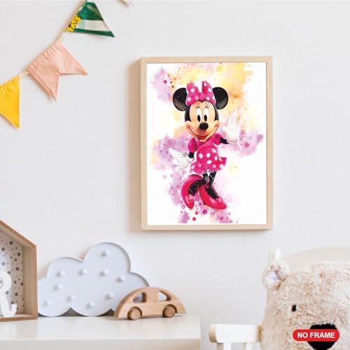 Printvibee ® - Mickey Mouse Original Watercolor Prints - Unframed Set Of 9 Nursery Wall Art Decor (8 Inches X 10 Inches) - Mickey Mouse And Friends Watercolor Prints thumb #6