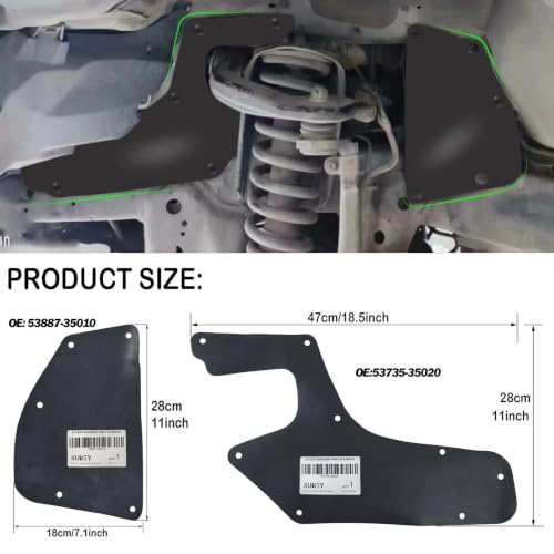 Guardabarros para coche Toyota 4Runner N180 y SW4 1996-2002 con kit de clips 3