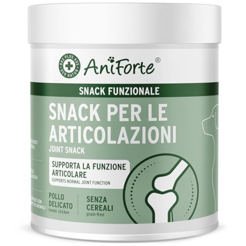 AniForte snack articolare per cani 300 g con cozze dalle labbra verdi per le articolazioni, ad alto contenuto di carne di pollo, snack funzionale al posto delle compresse per le articolazioni