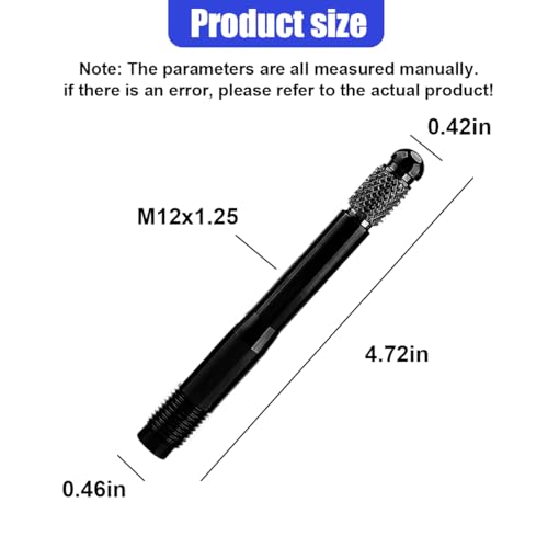 Image of ZIMISI M12X1.25 Car Wheel Alignment Pin, Stainless Steel Wheel Alignment Tool, Tire Mounting Tools, Wheel Hanger Balancing and Guide Tool, Car Tire Rim Stud Pilot Pin for Most Cars (Black)