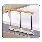 Bettgitter Seitenschutz, Faltbare Schutzgeländer für Ältere Erwachsene Sicherheits Unterstützter Metall Griff, Rausfallschutz Bettgeländer für Krankenhaus Heimpflege ( Wood Color, Größe : 70X40CM )