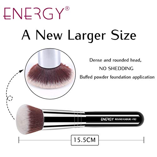 Energy Foundation Brush For Liquid Makeup Premium Makeup Brush For Liquid, Cream, And Powder - Buffing, Blending, And Face Brush F82 #TOP2