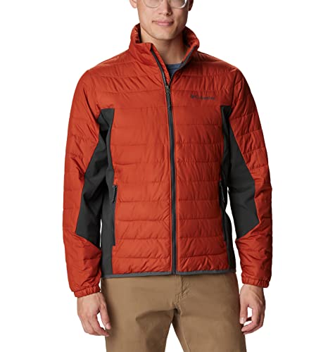 Columbia Men's Powder Lite Hybrid Puffer Jacket, Warp Red, Shark, M