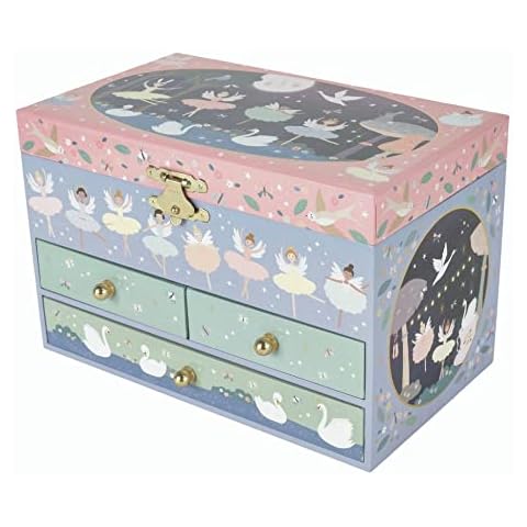 Floss & Rock 43P6389 Enchanted Musical Jewelry Box with 3 Drawers Cover