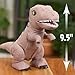 JURASSIC WORLD Rebirth Roaring T. rex, 10.5 Inch Interactive Plush Dinosaur Toy, Boys and Girls Ages 3 and Up, Kids Toys for Ages 3 Up by Just Play