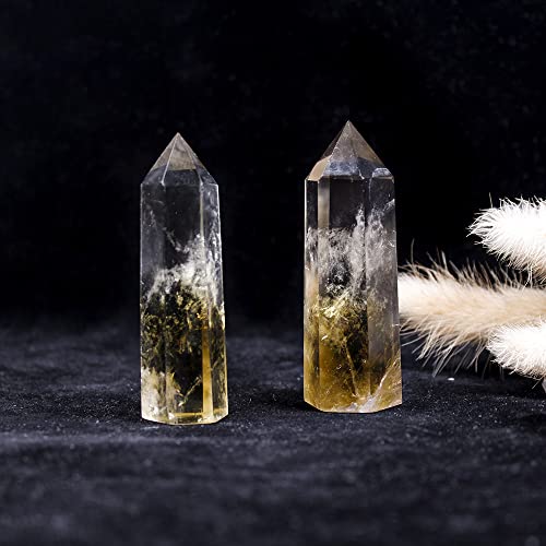 Citrine quartz cristal point de collection taillé à la main