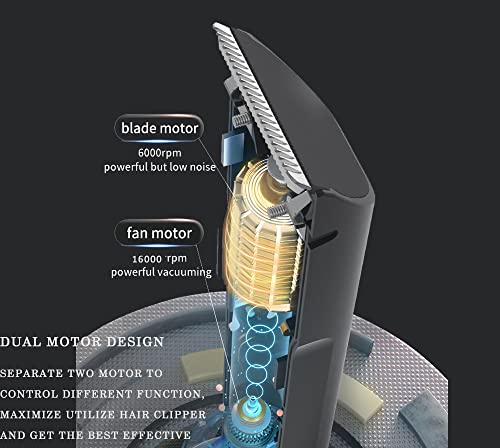 Professional Hair Clippers For Men Baby Beard Trimmer Kits, Vacuum Hair Trimmer For Kid/Men With Magnetic Shell, Cordless Men Hair Trimmers With Large Storage Space & Rechargeable & Ipx Waterproof, #TOP3