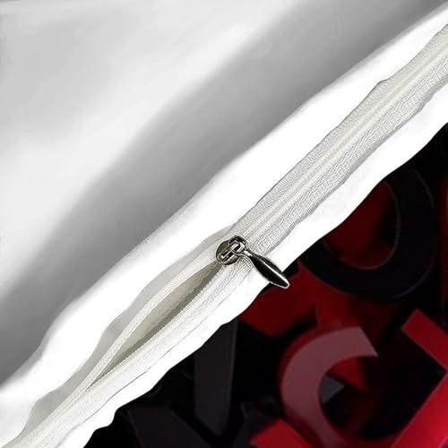 Housse de couette graffiti 3D rouge microfibre infroissable 2 pièces - 6