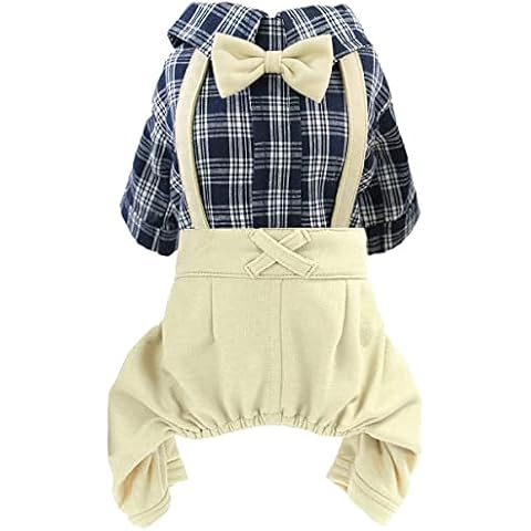 Tealots Classic Plaid Dog Jumpsuit Cover
