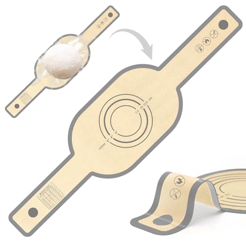 Bread Sling Dutch Oven, 1 PCS Oval Silicone Baking Mat Bread Sling Baking Supplies, Reusable Anti-Stick Sourdough with Long Handles, Baking Supplies and Starter Kit (Grey)