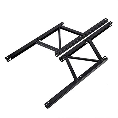 Duokon 2 Piezas de Metal de Hierro Plegable para Mesa de café o Mesa de café con Mecanismo de Escritorio con bisagras de Montaje y Muelle, Accesorios de Escritorio para el hogar