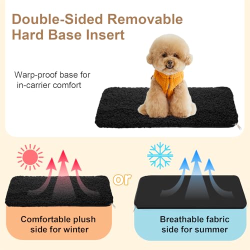 Dog Purse Carrier for Small Dogs Cats Rabbits Up to 13lbs, Lightweight Pet Sling Carriers with Crossbody Strap, Portable Puppy Soft Sided Tote Bag Carrier for Vet,Hiking,Travel Black - Image 5