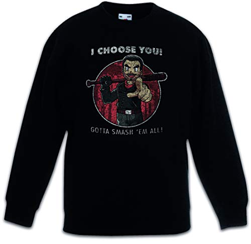 Sweat-shirt enfant Urban Backwoods Negan Choose You noir pour garçon et fille