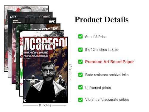 Generic Conor McGregor Posters Set of 8, 8x12 Inch Pack of 8 - Image 4