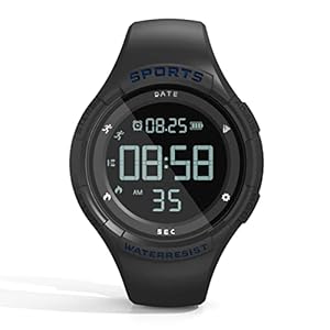 Digital Pedometer Watch , Non-Bluetooth, IP68 Water Resistant, Calorie Counter, Alarm Clock,Stopwatch,12/24h, Great Gift…