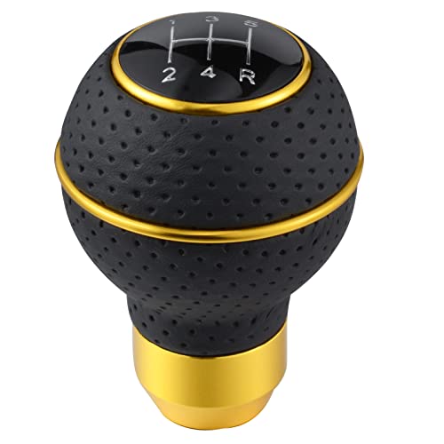 Arenbel 5 Speed Shifter Knobs Car Ball Shift Lever Stick Leather Gear Handle Replacement Fit Most Manual Vehicles #TOP9