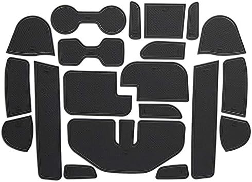 SMABEE Anti-Slip Gate Slot Pad for Nissan Navara NP300 D23 2016-2019 Rubber Cup Holders Mat and Center Console Liner Interior Decoration Accessories (Black)