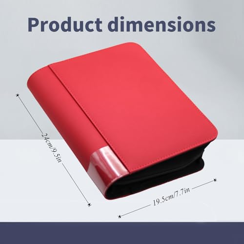 Image of greeting card book organizer,christmas card photo album,birthday card organizer binder,for greeting card box keepsake storage and display,holds 84 cards (red)