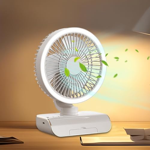 Ventilateur oscillant 5 vitesses avec télécommande sans fil et batterie - 8