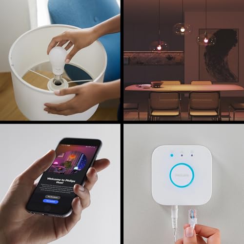 Philips Hue Ampoule connectée Essential E27 A60 Bluetooth x 2 + Kit de démarrage - vue 6