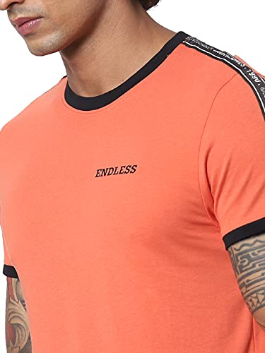 Image of JACK & JONES Men's Solid Slim Fit T-Shirt