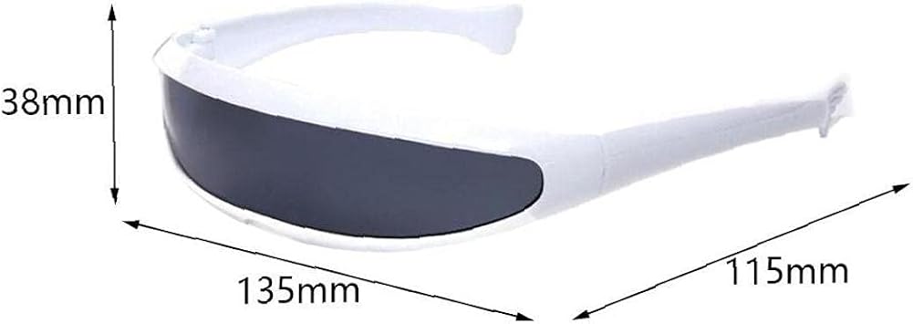 Single Lens Creative Robot Futuristic Sunglasses Cosplay Costume Eyeglasses Photo Props