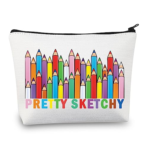 Pretty Sketchy Makeup Bag for Artists and Students