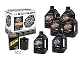V-Twin Oil Change Kit Mineral w/Black Filter, Evolution