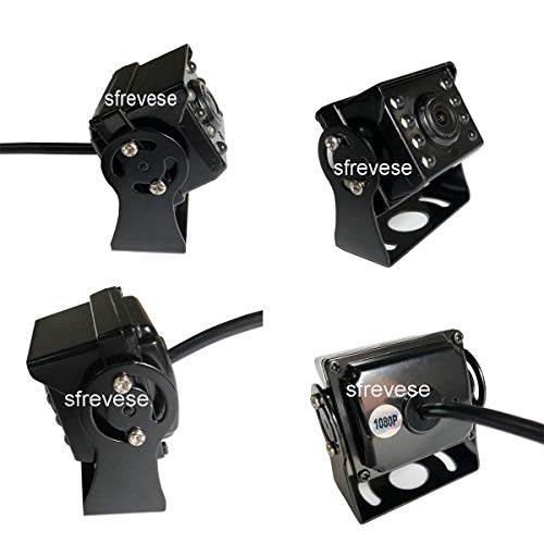 Image of Vehicle Backup Rear View Reverse Parking Car Camera 8 LED IP69 Waterproof Night Vision HD AHD 1080P Rear Camera + 4 Pin 15m Video Cable for Bus Trailer RV Camper Truck Van 12V-24V