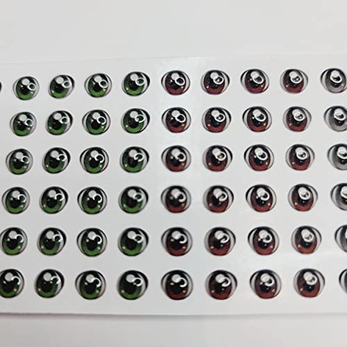 Adhesive Resin Eyes for Clays Multicolor V.A. 004 (X-SM) 48 Pairs(PP) 5.7MM