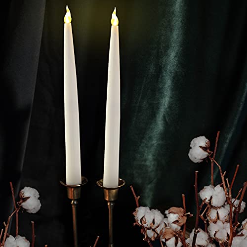 Furora Lighting White Taper Candles, Window Candles, Candle Lights, Long Candles, Battery Powered Candles, Electric Candles Window Lights With 6 Hour Timer Function #TOP1