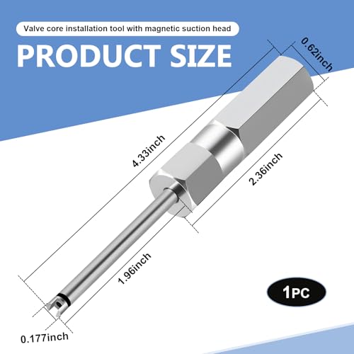 Image of Car Valve Stem Removal Tool, Valve Stem Pulling Tool, Tire Repair Valve Wrench, Universal For Car, Motorcycle And Bicycle Accessories (Silver)