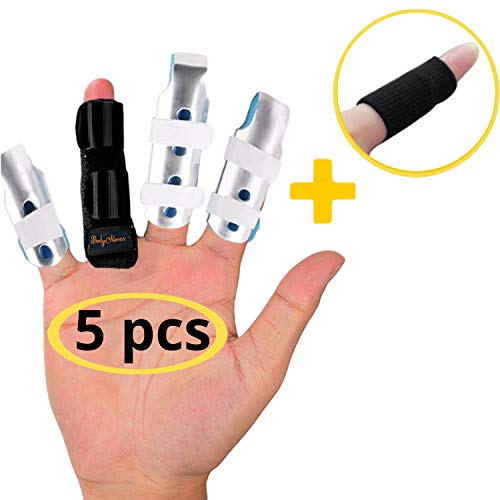 BodyMoves Finger Splints plus sleeve for trigger mallet broken finger post surgery rehabilitation