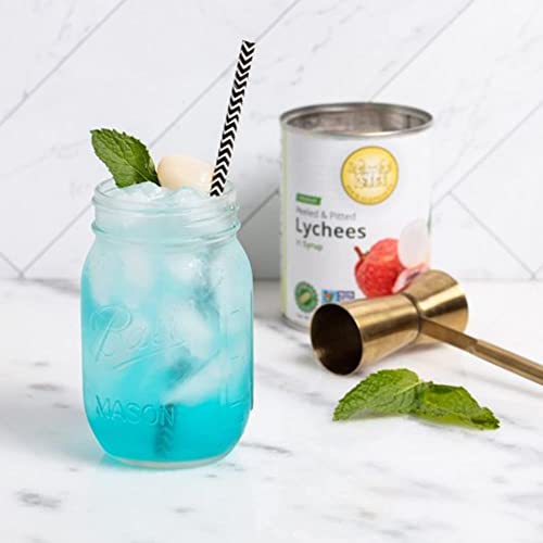 Four Elephants Premium Lychee In Syrup (6) - Real Fruit Harvested At Peak Season | Natural Ingredient For Drinks, Smoothies | 20Oz Certified Non-Gmo And Gluten Free #TOP4