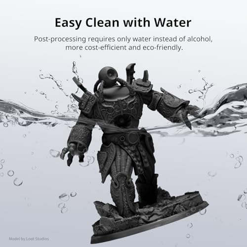 Image of ANYCUBIC Water Washable 3D Printer Resin 2.0 Bundle, 405nm High Precision UV-Curing 3D Resin, Low Shrinkage Photopolymer Resin for LCD Resin 3D Printer (4Packs*1kg Black, 4kg in Total)