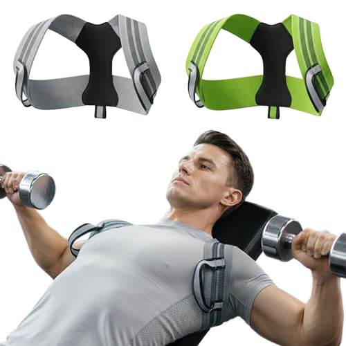 LVPRN Pro-Gym Back Posture Corrector for Men to Open Shoulders, 8cm Ultra-Wide No-Digging Shoulder Straps, Tactical Power-Strap for Easy Solo Wear, Breathable for Workout & Peak Form