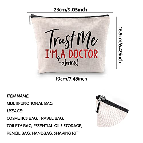 Future Doctor Zipper Pouch Makeup Bag Gift for Almost a Doctor Graduation