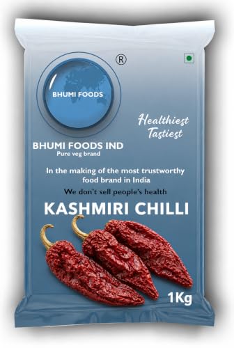 Bhumi Foods Ind Kashmiri chilli whole (500g) Original Kashmirir chilli dabbi for good color an taste