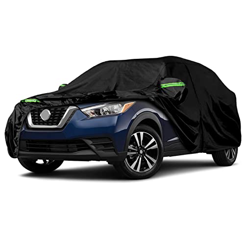 Image of Waterproof Car Covers Replace for 2016-2024 Nissan Kicks, 6 Layers All Weather Custom-fit Car Cover with Zipper Door & Windproof Bands for Snow Rain Dust Hail Protection (Kicks)