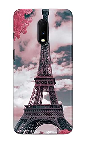 Image of Lovers Famous Place Eiffel Tower in Paris Hard Back Case Cover for OnePlus 6T / OnePlus 7 Back Cover -(J5) VNS2227