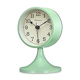 Chelvee Alarm Clock,3 inches Quartz Analog Desk Alarm Clock, Silent No Ticking,Battery Operated