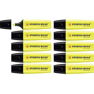 Markeerstiften – Stabilo Boss Original – 10-pack – geel