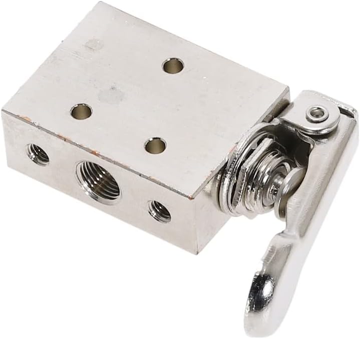 Air Valve, Mechanical Toggle Switch, TAC2-41P Exhaust Valves 2 Position 5 Way 1/8" Spring Return Lever Pneumatic Switchs Fittings