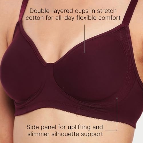 Image of Enamor Innovations Fabcool Encircled Side Support Shaper, Non Padded, Wirefree, High Coverage, Women's Cotton Everyday Bra - A042 (Available in Plus Sizes)