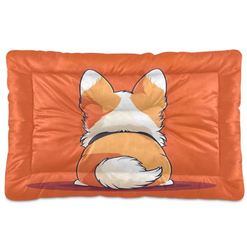 Sevdomey Simpatico Corgi - Cuccia per animali domestici, per cani e gatti, lavabile, morbida e confortevole, con fondo antiscivolo, per cani di taglia piccola, media e grande, 45 x 60 cm