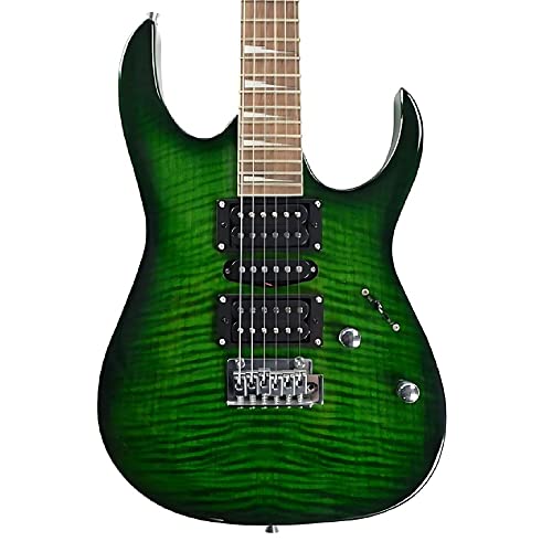 Image of VAULT RG1 Soloist Premium Basswood Electric Guitar (Green Burst, Indian Laurel Fretboard)