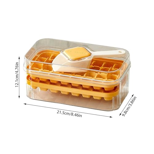 Molde para cubitos de hielo con tapa y cucharón, pack 2 miniatura 6