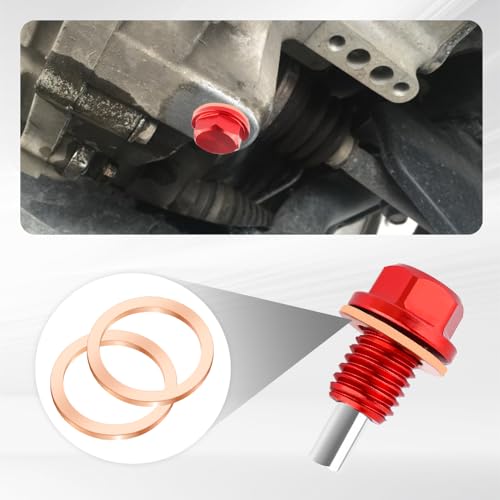 Image of 20PCS Oil Drain Plug Gasket,Copper Oil Drain Pan Crush Washer Fits M14x1.5 Transmission Drain Plug,Universal Transfer Case Differential Gasket for Car Truck SUV Oil Change